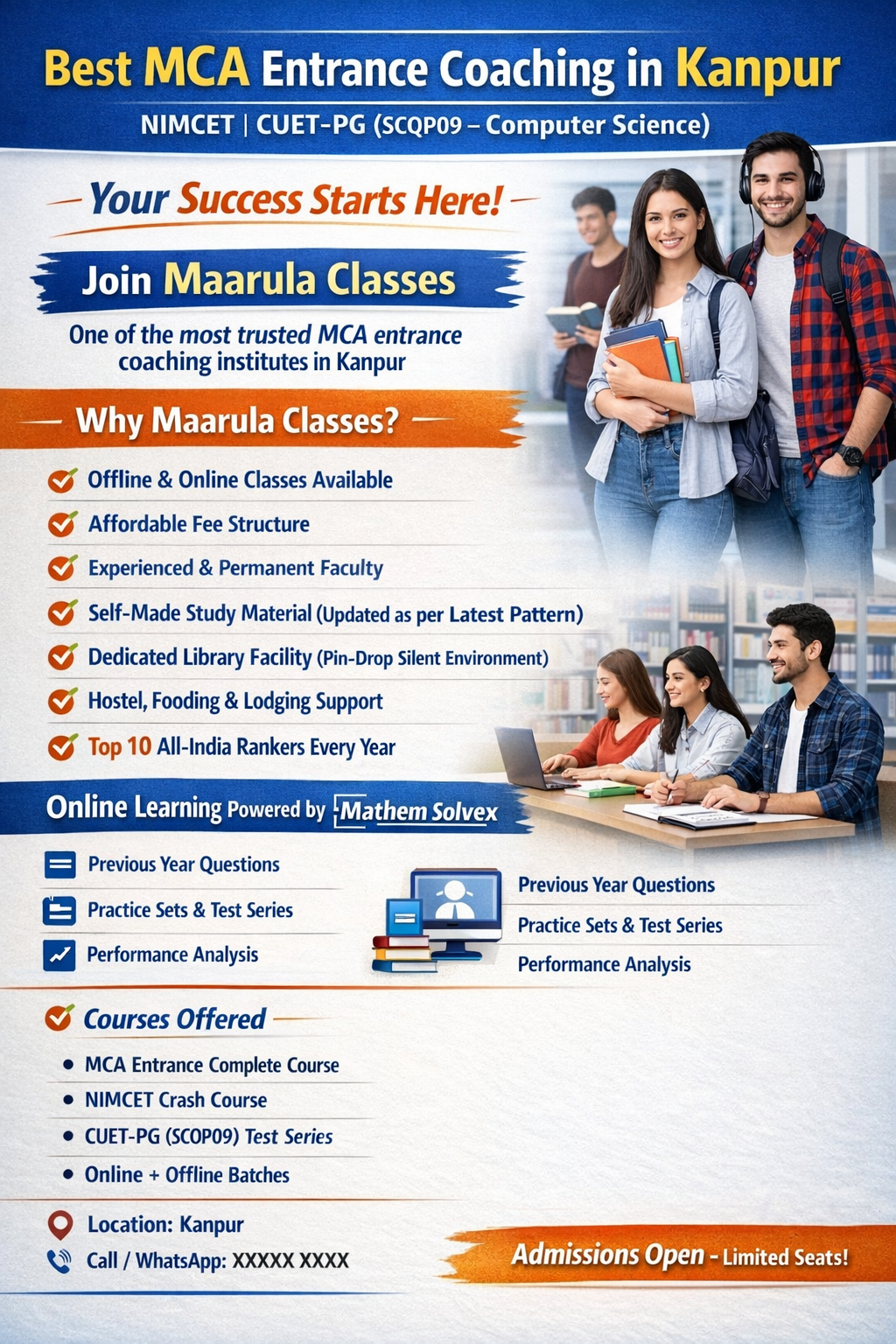 Best MCA Coaching in Kanpur (U.P), India for NIMCET & CUET-PG